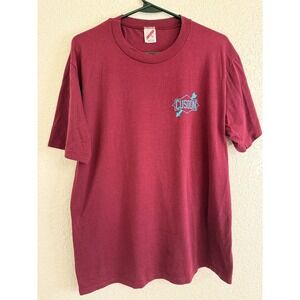 Vintage Cusoon T-Shirt E.B. M8‎ Scorpion Graphic Tee Burgundy Size XL